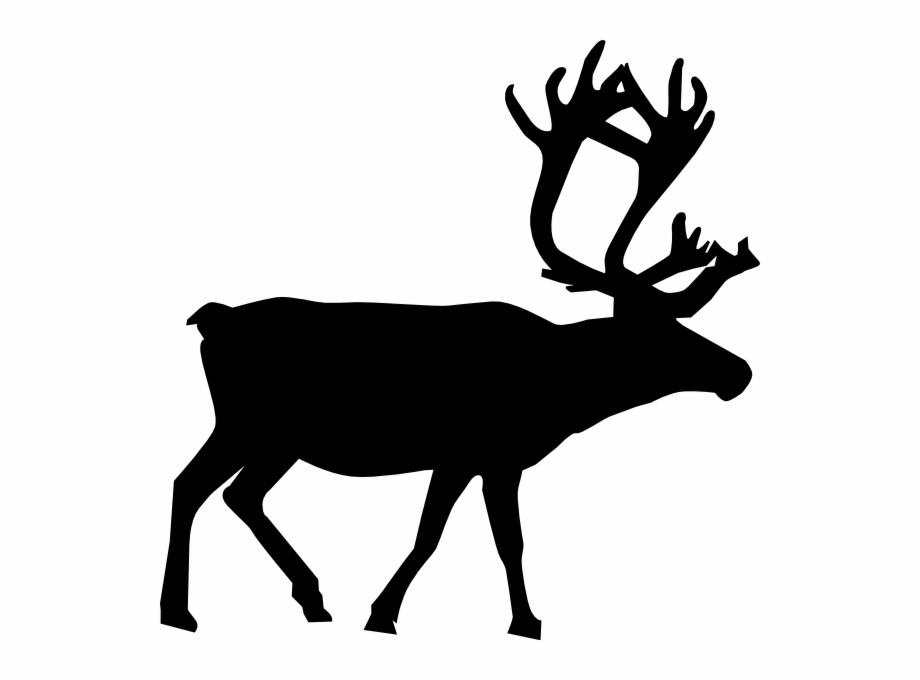 Silhouette Reindeer Clipart.