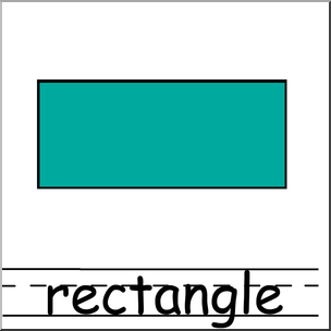 Clip Art: Shapes: Rectangle Color Labeled I abcteach.com.