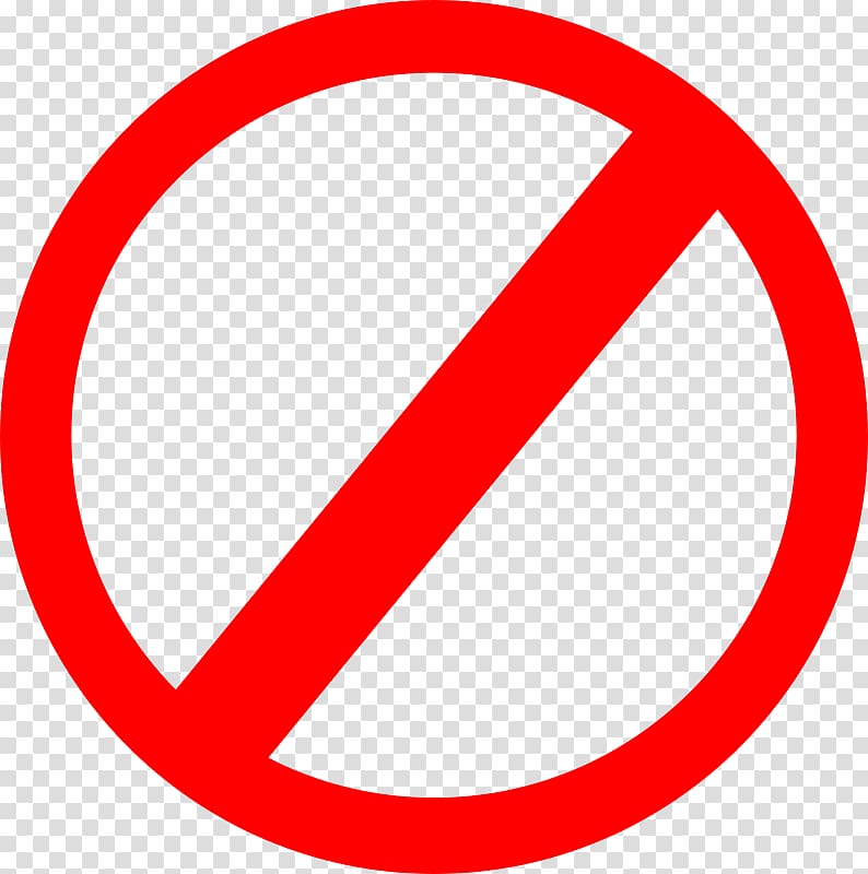 No symbol Sign , red line transparent background PNG clipart.