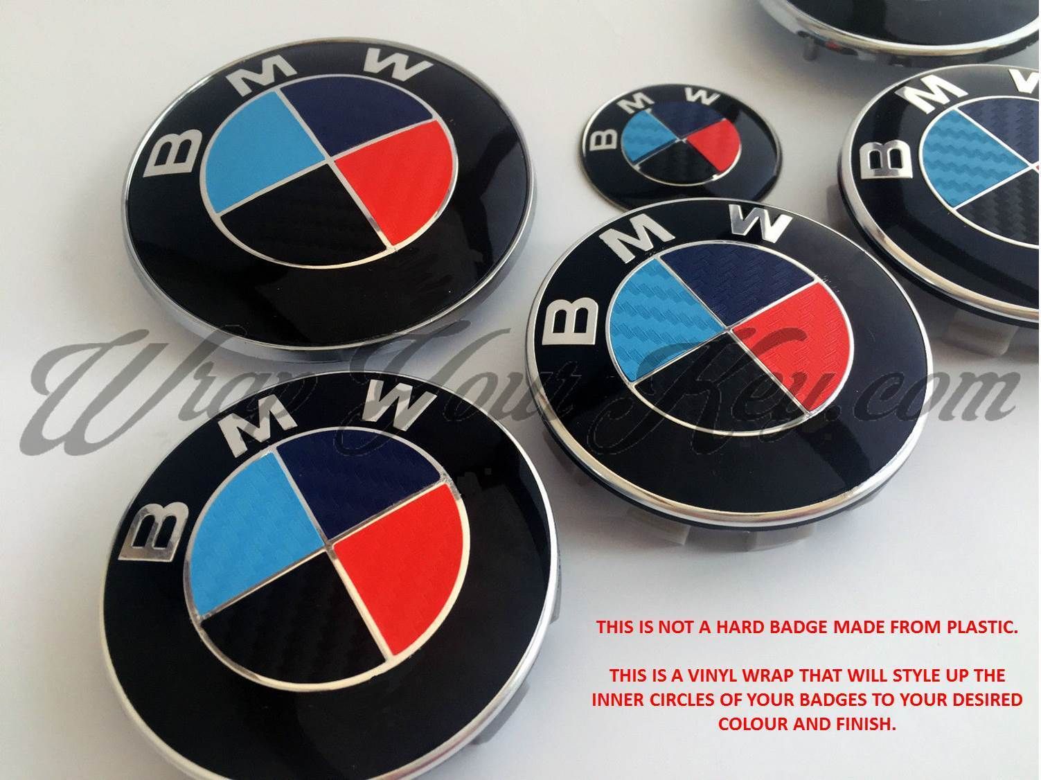 BLACK BLUE RED M SPORT BMW Badge Emblem Overlay HOOD TRUNK RIMS.