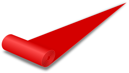 Red carpet vector drawing.