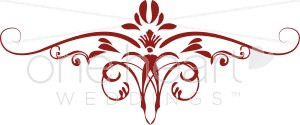 Red Iris Scroll Clipart.