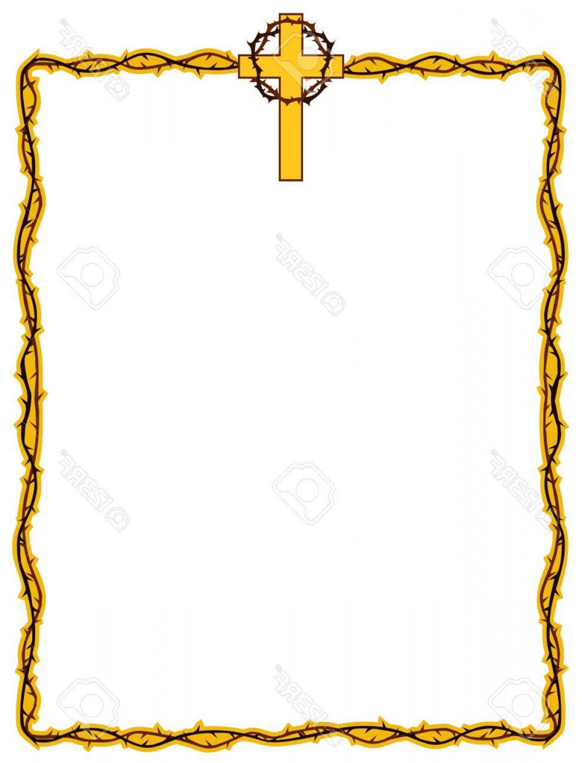 Photostock Vector Christian Frame Design With Cross And.