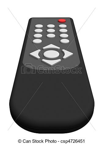 Clipart of Universal remote control isolated on white background.