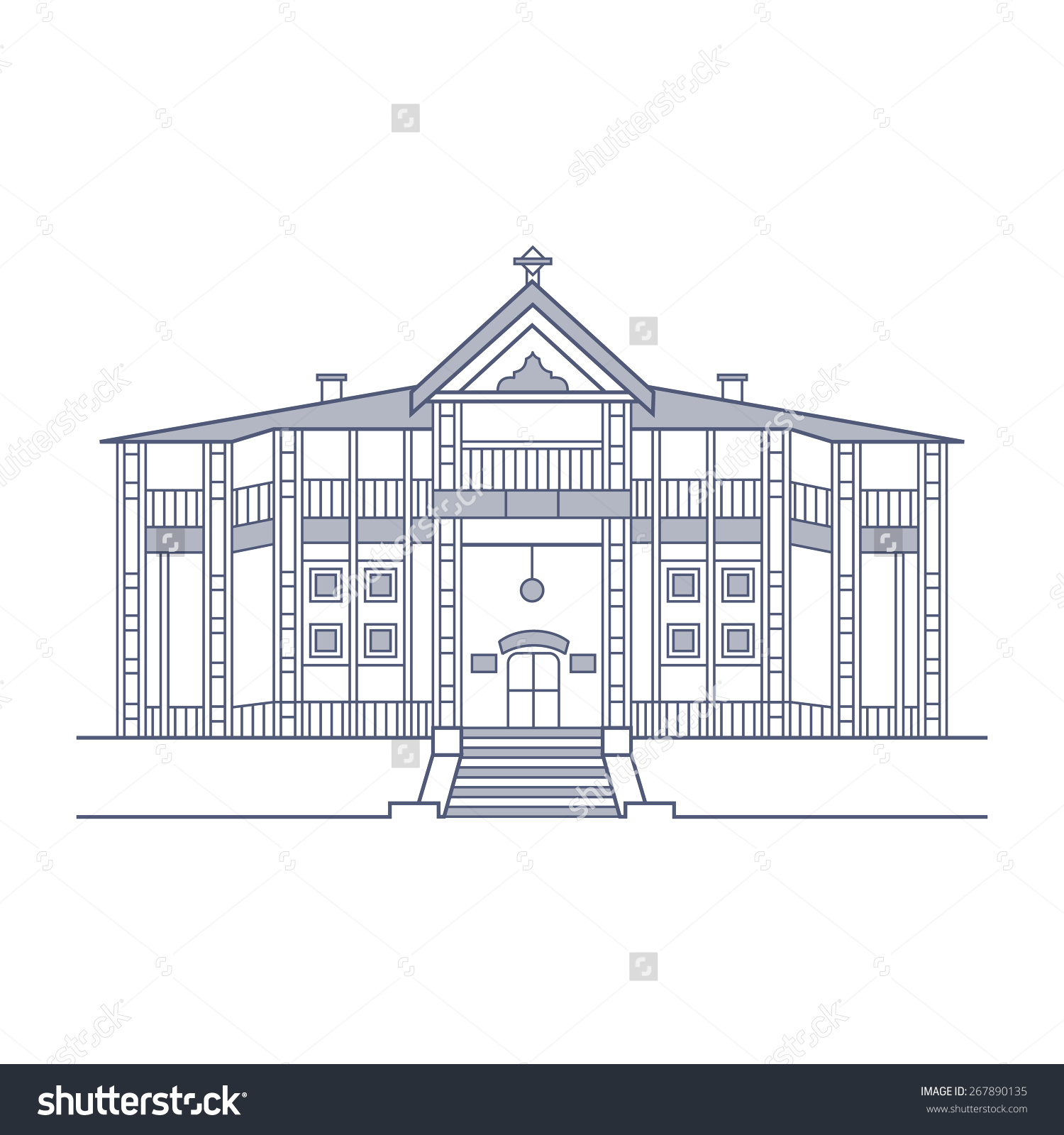 Ziarat Residency Stock Vector 267890135.