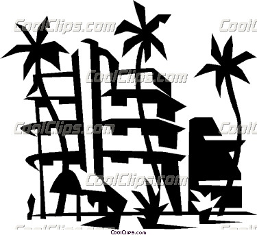 Beach Resort Clipart.