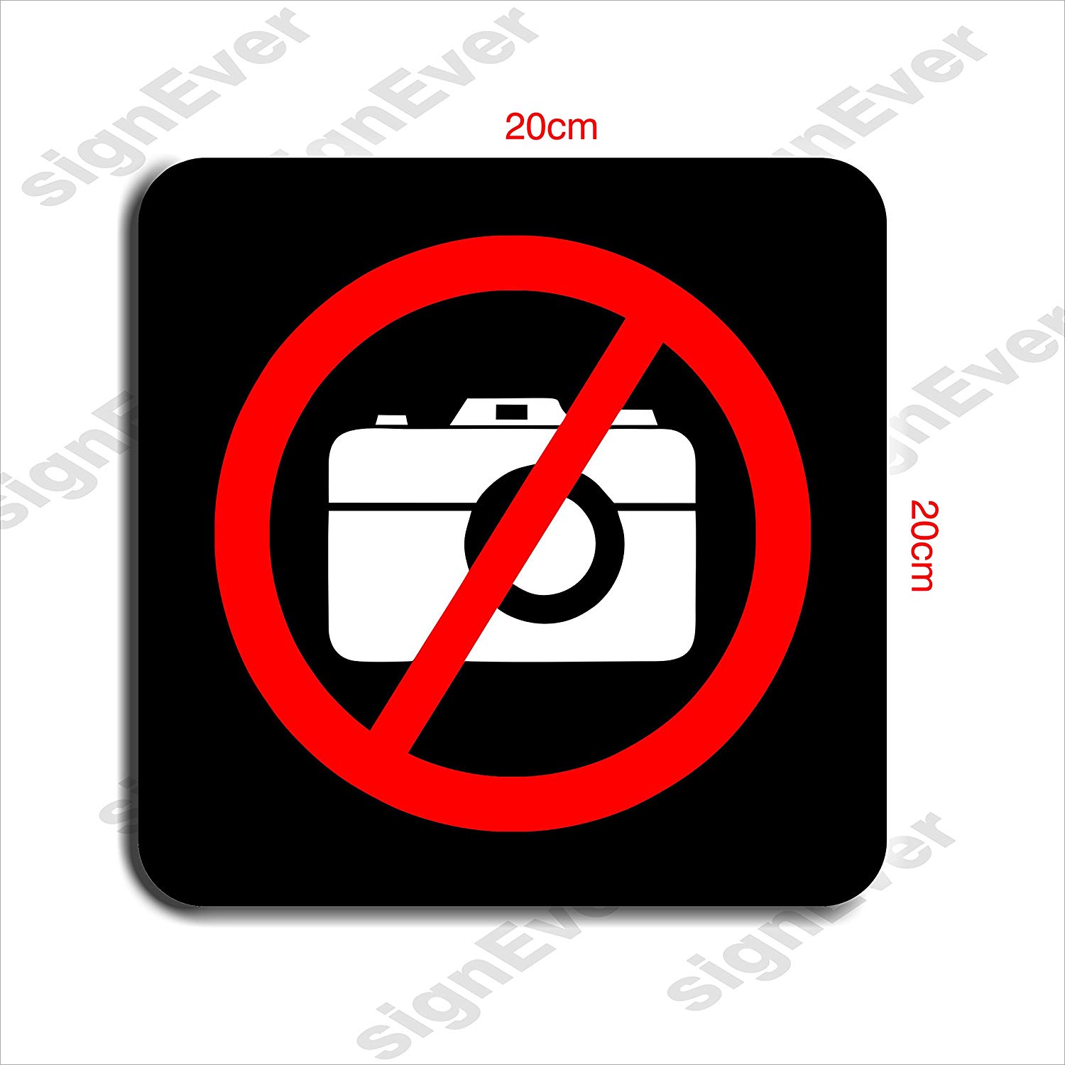 SIGN EVER Photography Restricted Logo Sign Board With Double.