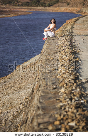 Young Romanian Woman Nature Rio Tinto Stock Photo 83130898.