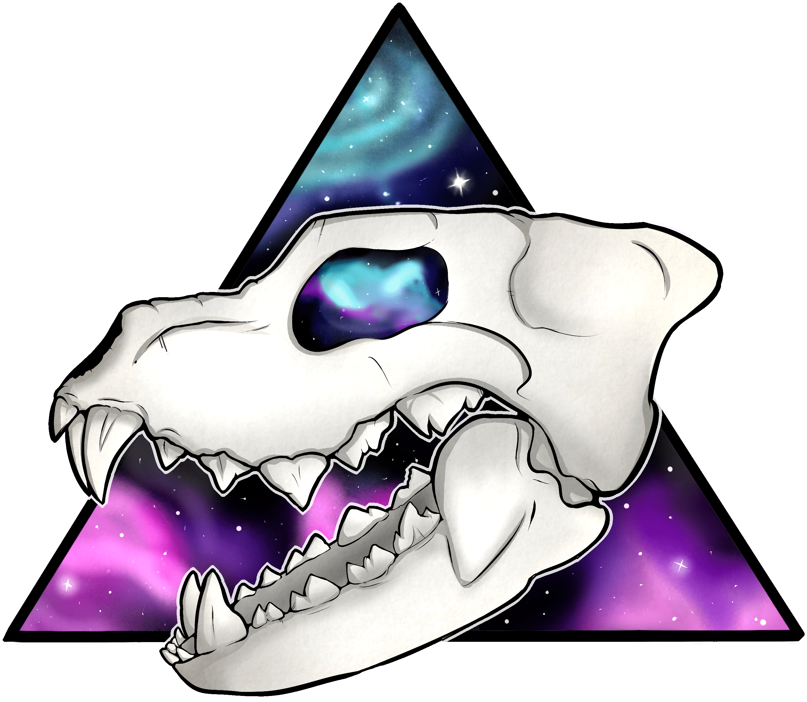 Galaxy Wolf Skull.