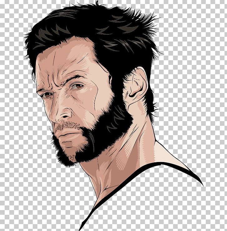 Wolverine Hugh Jackman Logan PNG, Clipart, Art, Beard, Black.