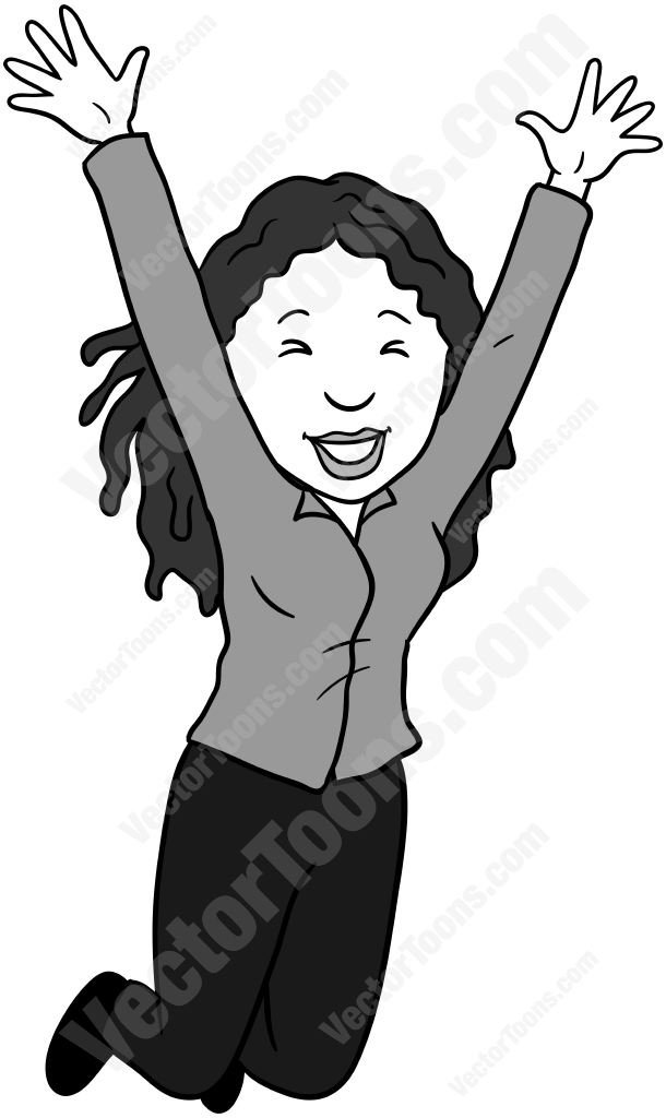 1255 Excited free clipart.