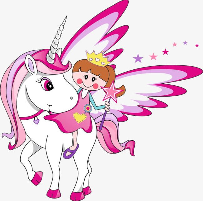 Little Girl And Unicorn PNG, Clipart, Girl, Girl Clipart.