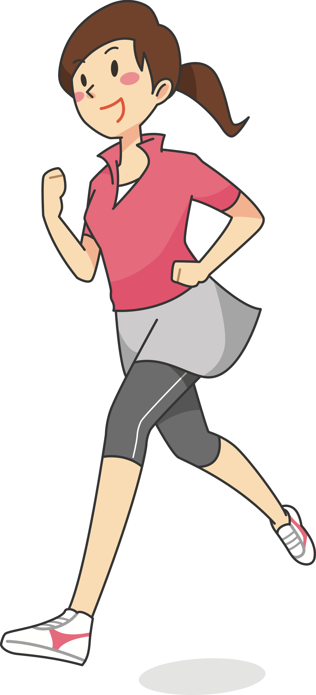 Woman Running Clipart.