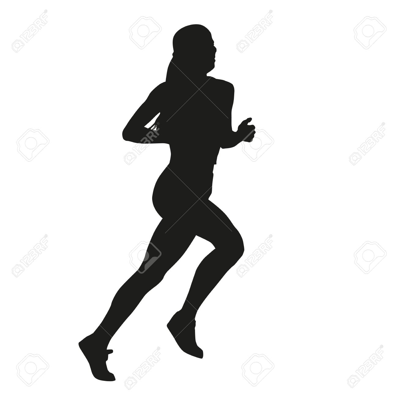 Silhouette Running Girl.