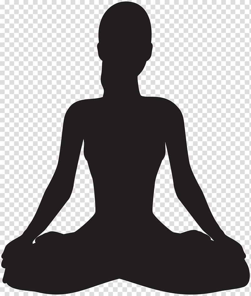 Silhouette of woman, Meditation Silhouette , Meditating.