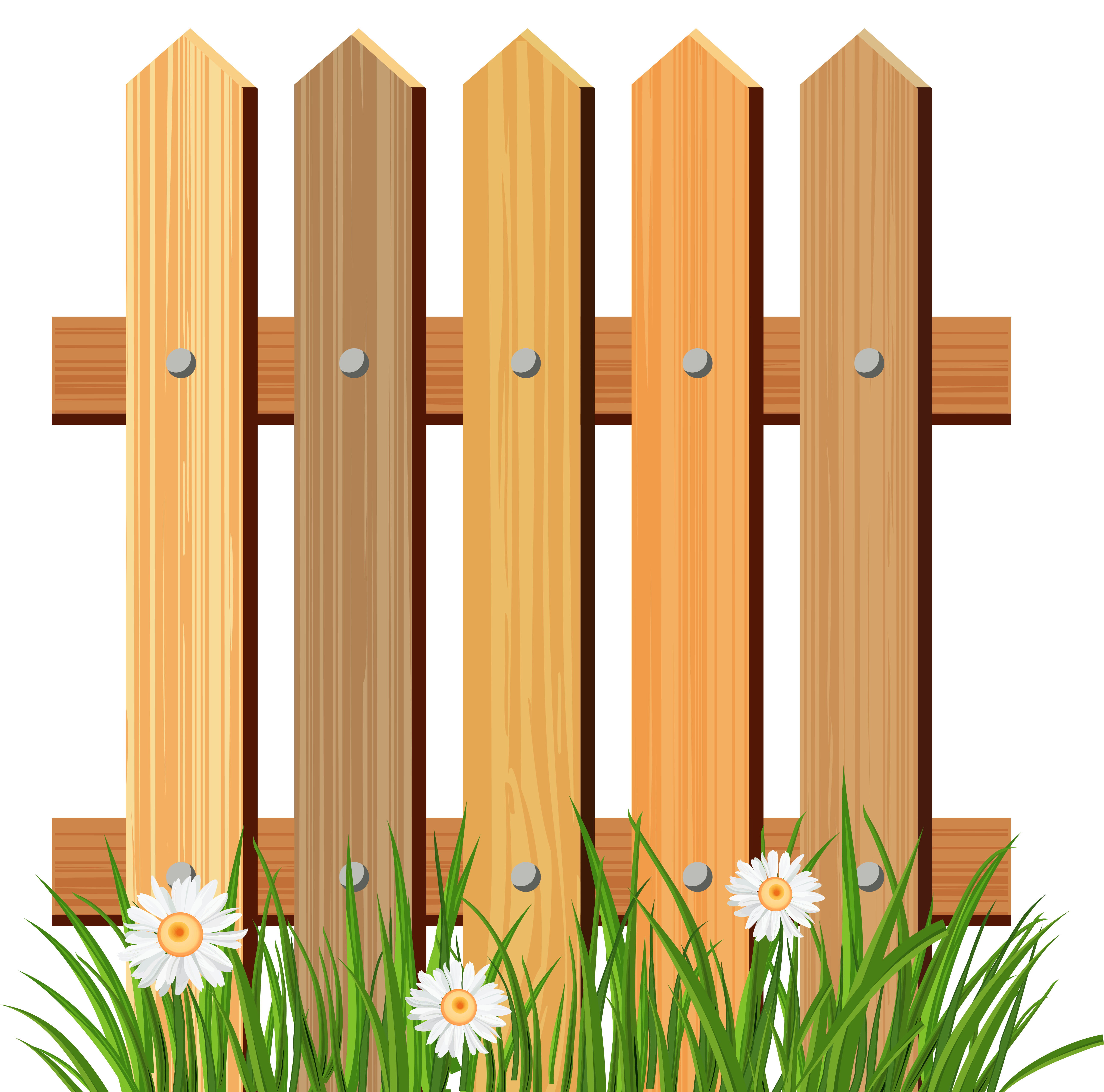 Wooden fence clipart.