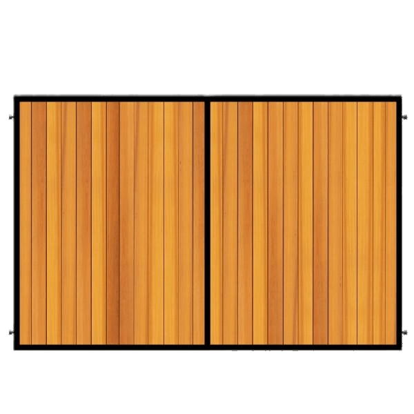 Metal Framed Wooden Gate transparent PNG.