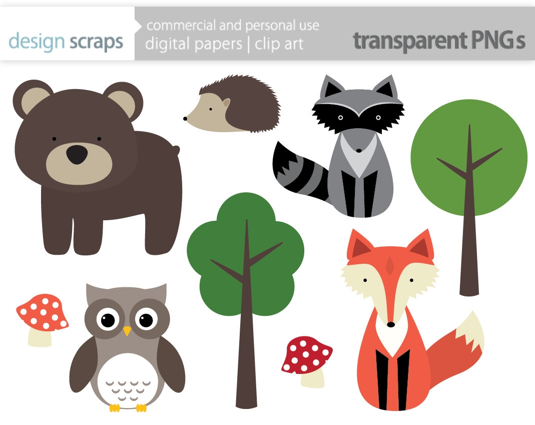 Woodland Animal Bear Clipart.