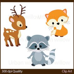 Adorable, Free Woodland Animals Clipart and Digital Papers by.