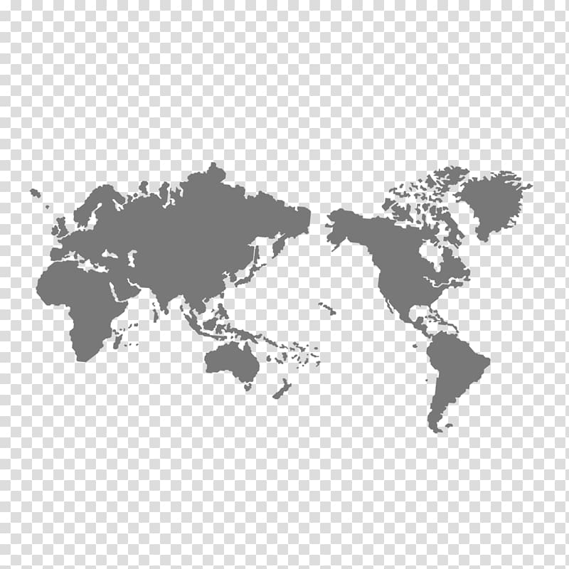 Globe World map, Creative world map transparent background.