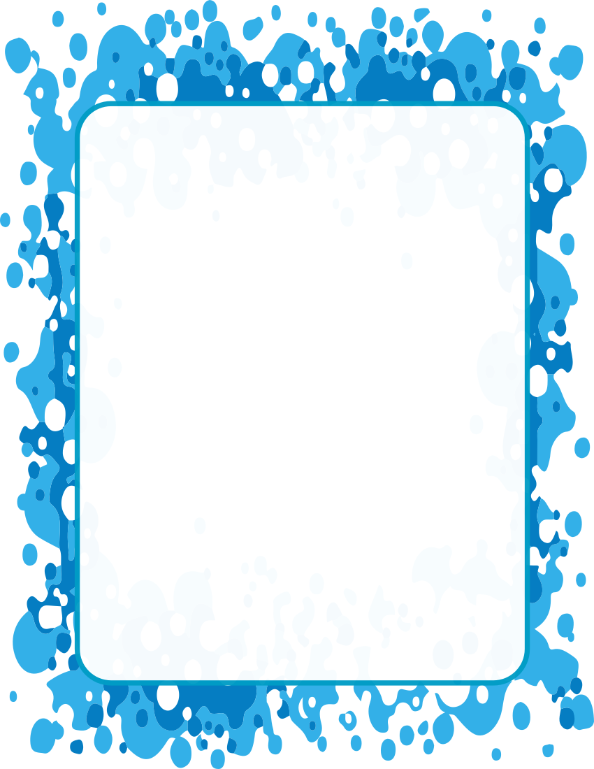 Blue Pattern Frame clipart.