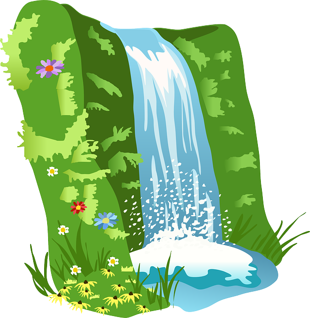 Free vector graphic: Waterfall, Water, Nature, Landscape.