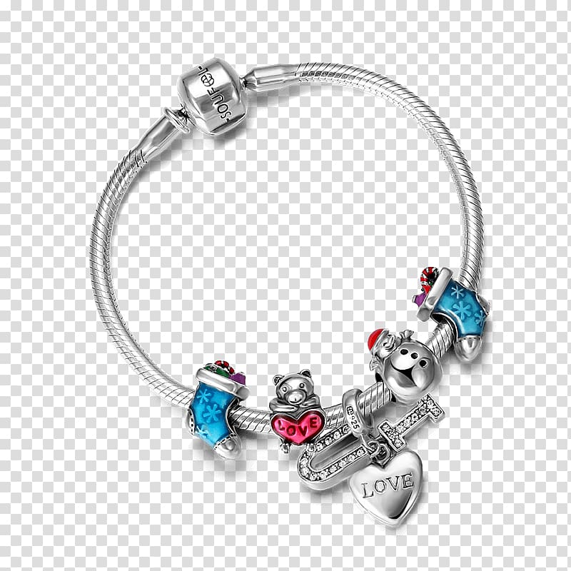 Charm bracelet Jewellery Gift Bead, through the heart of.