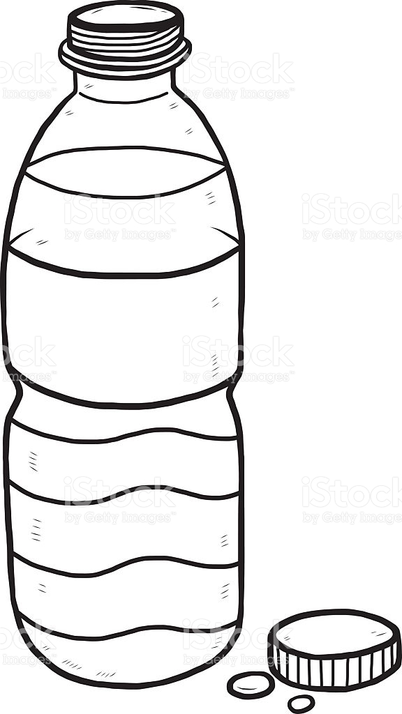 Water Bottle Clipart Black.