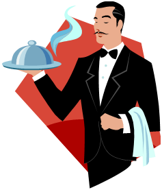 Waiter Clipart.