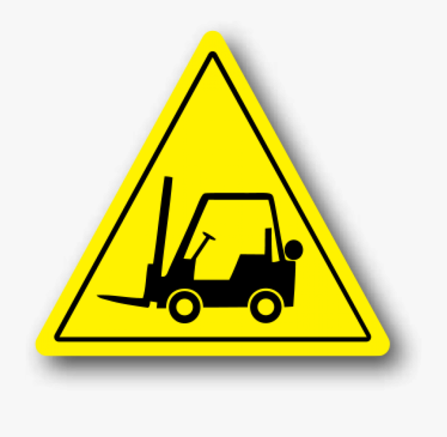 Durastripe Forklift Floor Safety Sign, Yellow Triangle.