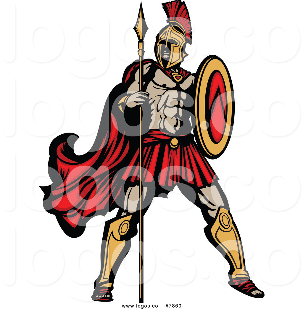 Warrior Logo Clip Art.