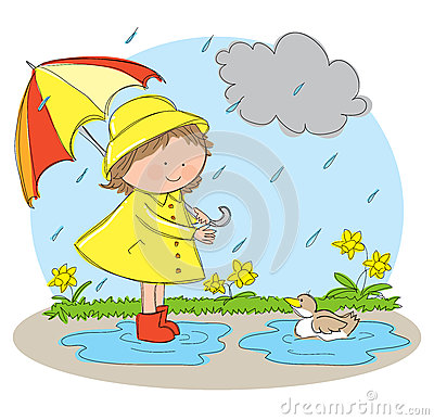 Rainy Scene Clipart.