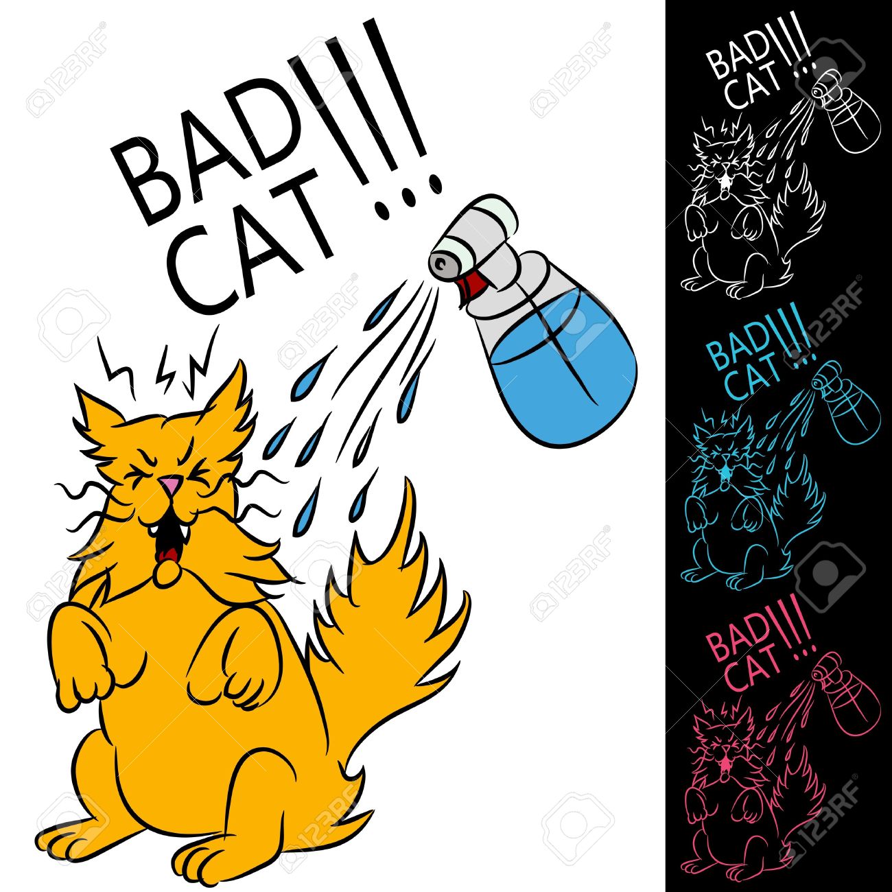 Wet Cat Clipart.