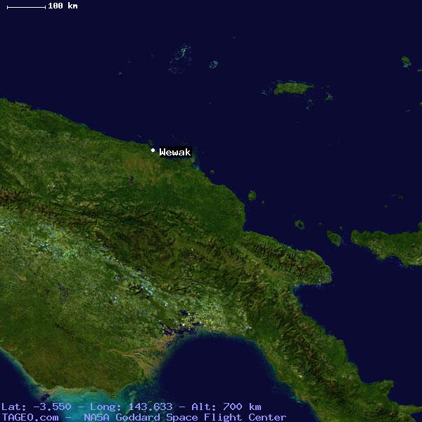 WEWAK EAST SEPIK PAPUA NEW GUINEA Geography Population Map cities.