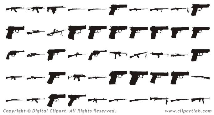 Military weapons clipart.