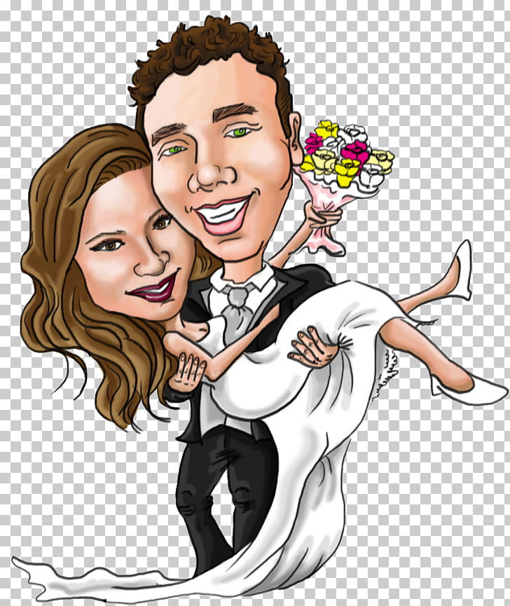 Drawing Caricature Boyfriend , wedding PNG clipart.