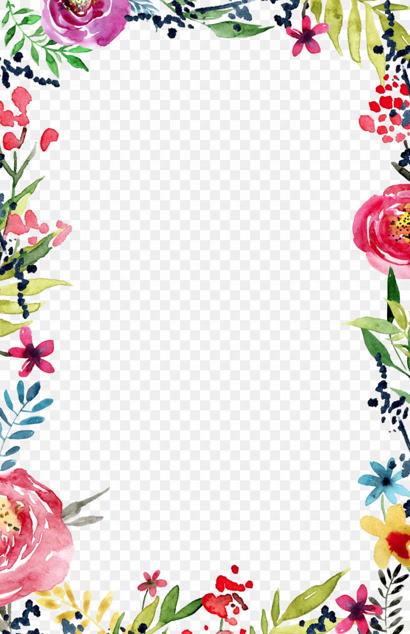 Wedding Invitation Flower Borders And Frames Template Clip.