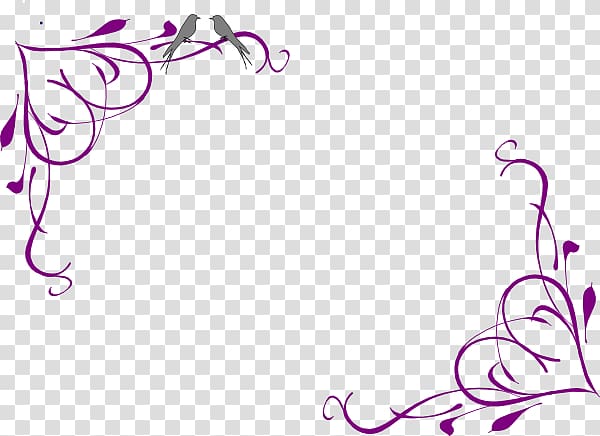 Purple scroll border, Wedding invitation Borders and Frames.