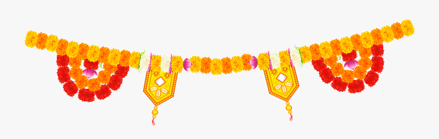 India Floral Decor Png Clip Art Image.