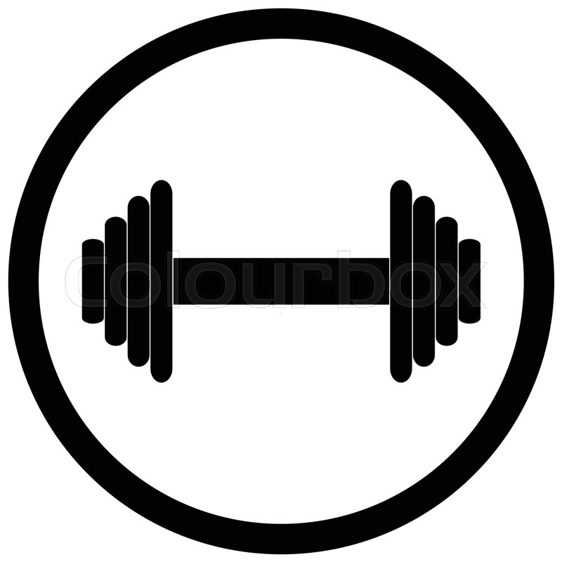 Dumbbell black icon. Weight lifting,.