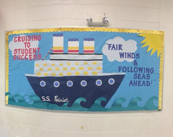 Cruise ship bulletin board.