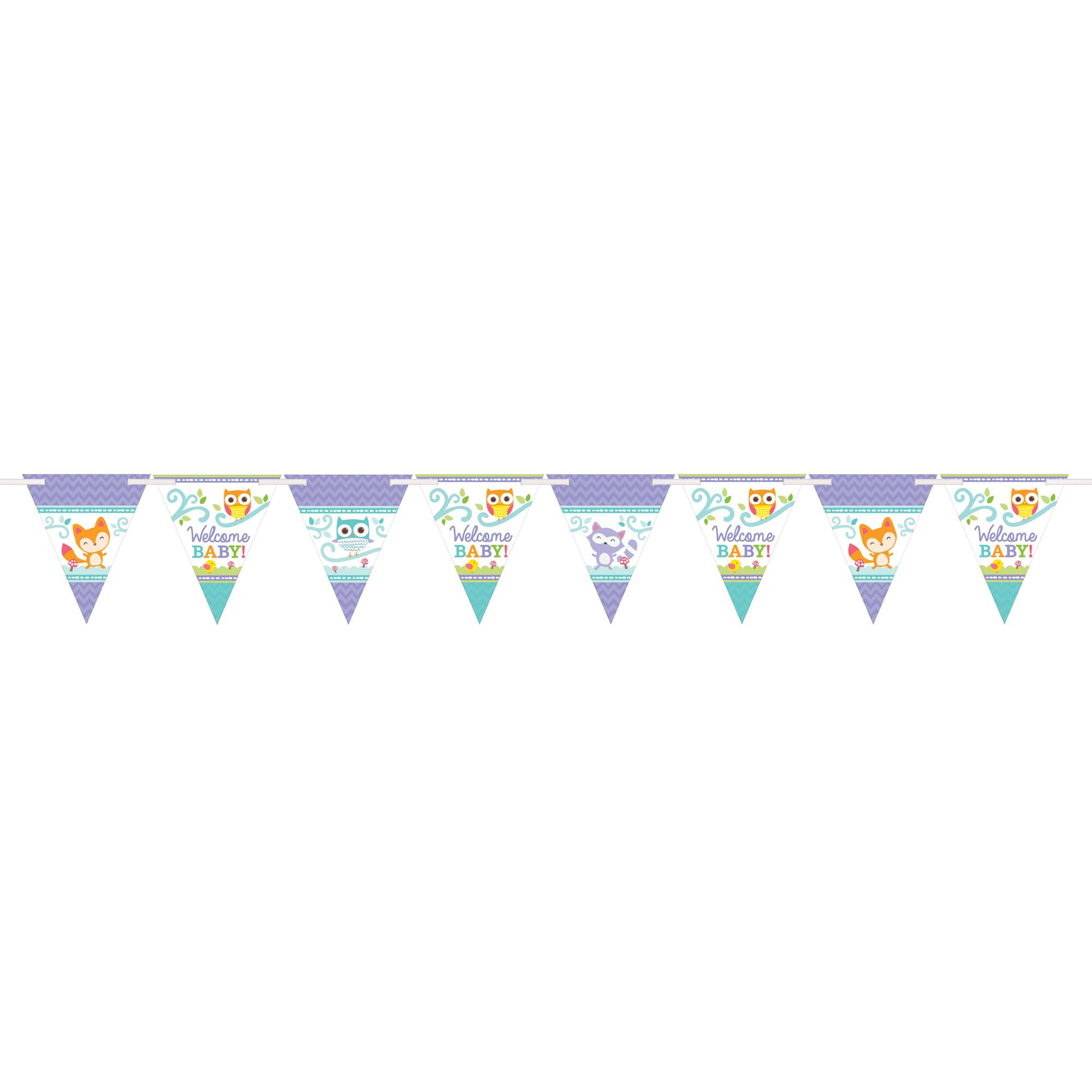 Woodland Welcome Baby Pennant Banner.