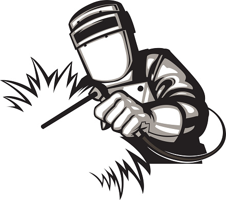 Welder clipart vector.