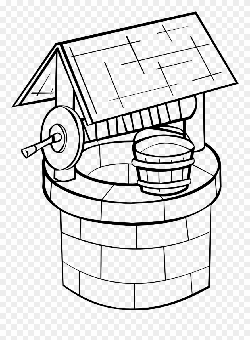 Cistern Well Water Bucket Rope Png Image.