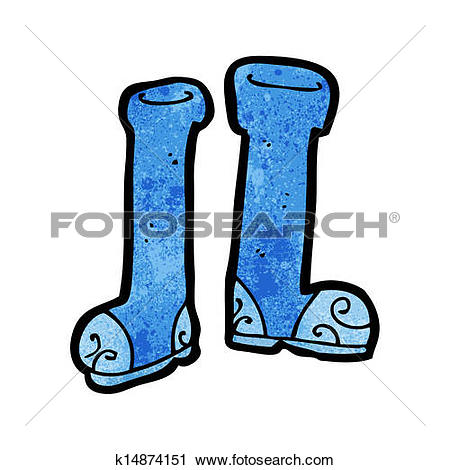 Clipart of cartoon wellington boots k14874151.