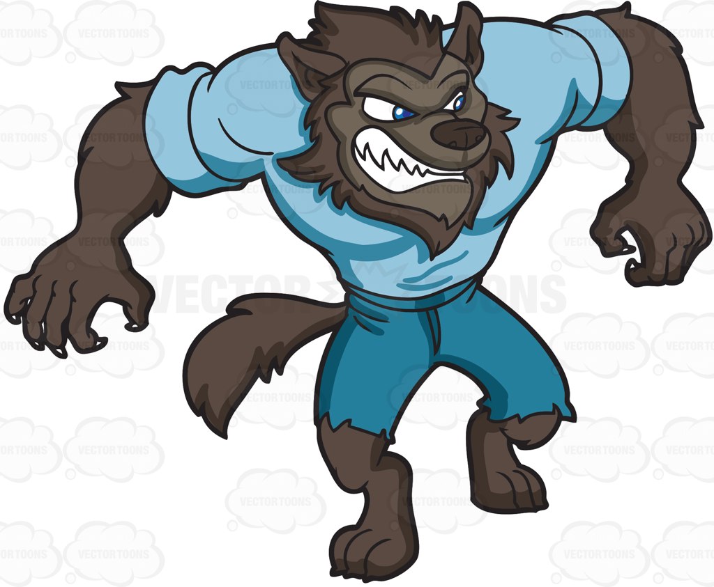 Werewolf For Kids Clipart.