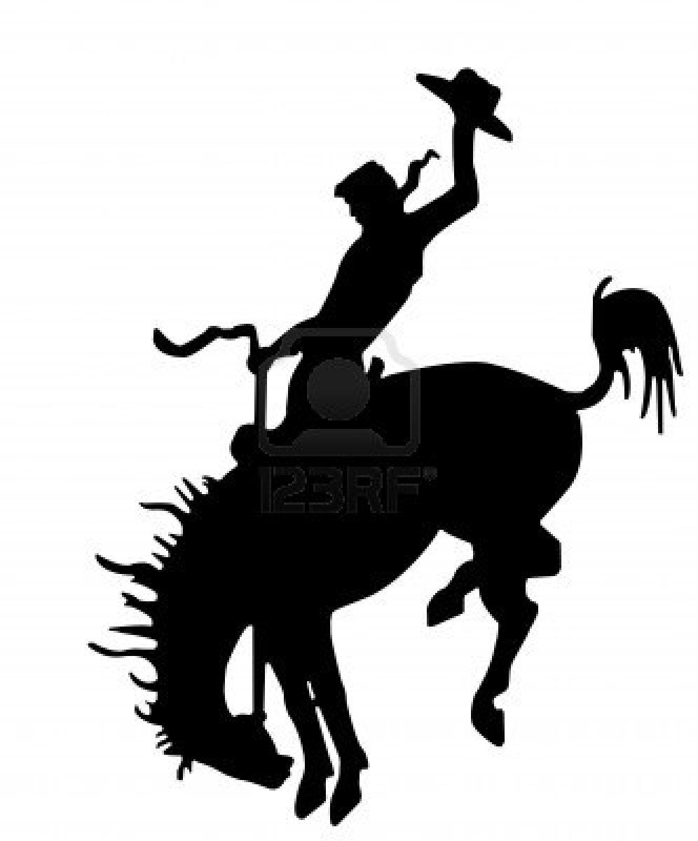 Cowboy Silhouette Clip Art.