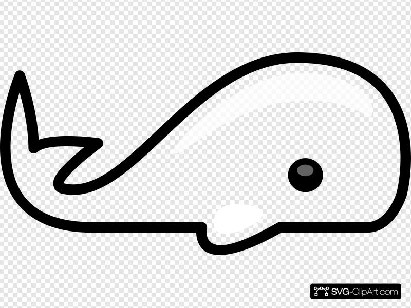 Whale Outline Clip art, Icon and SVG.