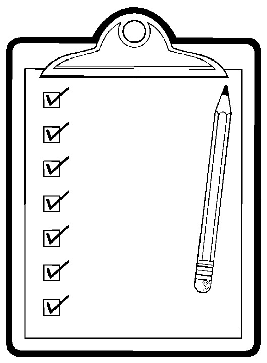 Checklist clipart black and white letters format jpg.