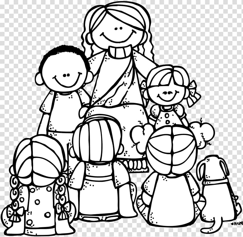 Coloring book Teaching of Jesus about little children Bible.